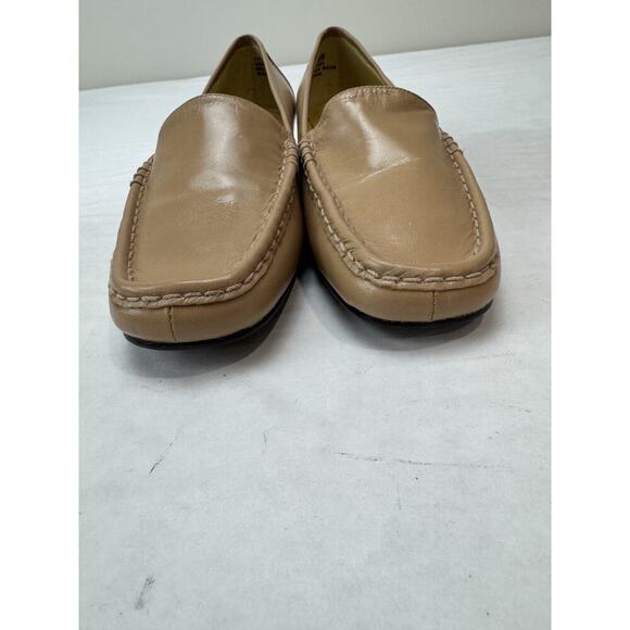 Bellini Genuine Leather Loafer Shoes Tan Flats Neutral Boho Preppy Women Sz 5.5 - Picture 7 of 13